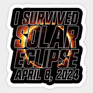 I Survived Solar Eclipse April 8, 2024 v4 Sticker